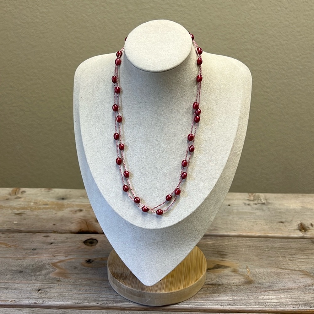 Honora Red Pearl Necklace